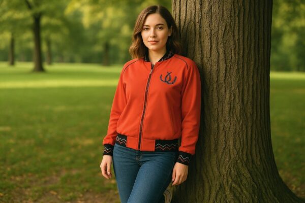 red horsehoe jacket