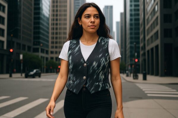 stormy patterned vest