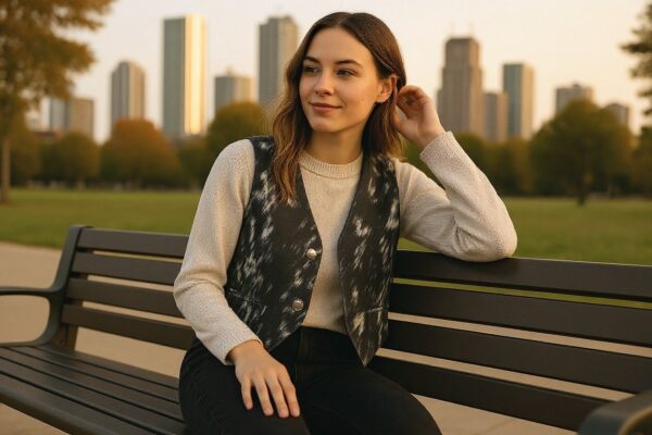 stormy patterned vest