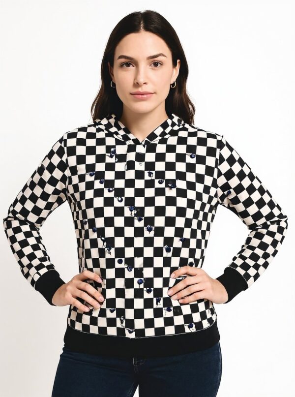 checkerboard hoodie