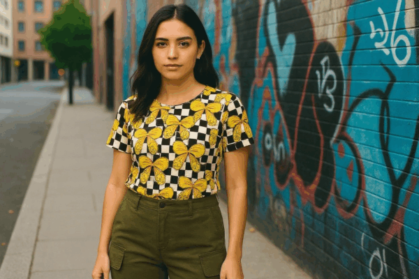 yellow bow softball tee