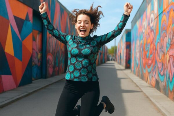 turquoise gemstone long sleeve top