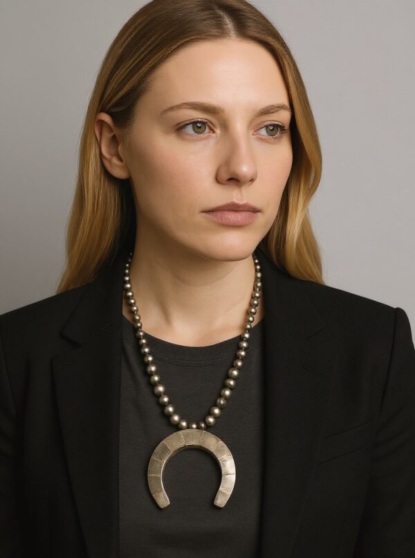 mother of pearl horseshoe necklace