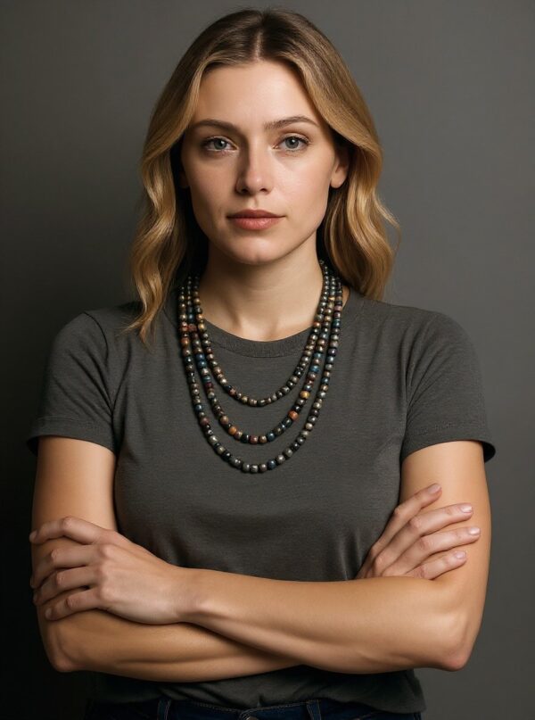 southwestern beaded multi layer necklace
