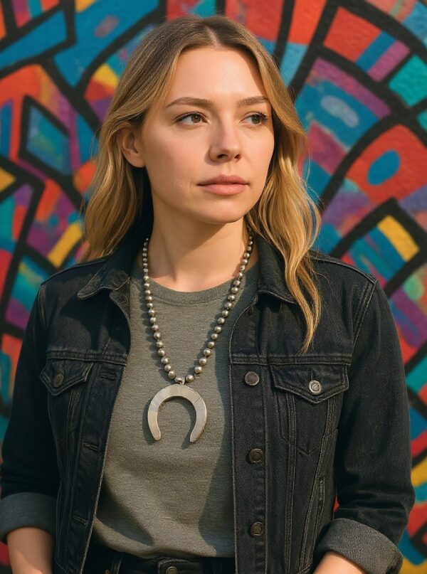mother of pearl horseshoe necklace