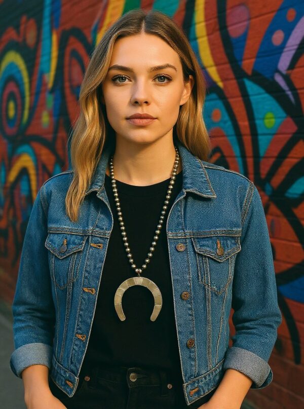 mother of pearl horseshoe necklace