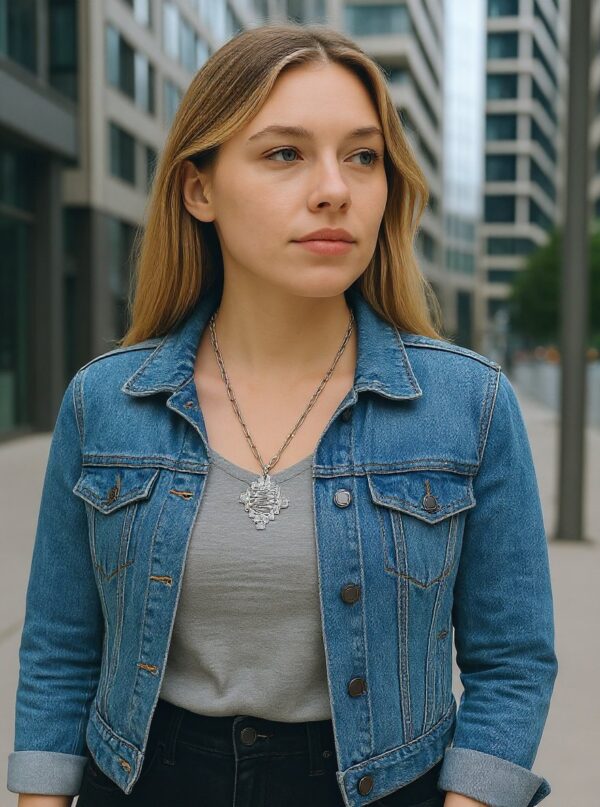 southwestern geometric pendant necklace